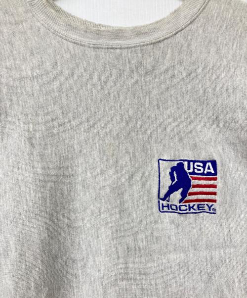 Champion（チャンピオン）Champion (チャンピオン) 90s USA製 リバースウィーブスウェット ライトグレー サイズ:Lの古着・服飾アイテム