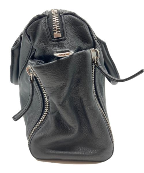 DIESEL（ディーゼル）DIESEL (ディーゼル) LE-ZIPPER 2WAY LEATHER SHOULDER BAG ブラックの古着・服飾アイテム
