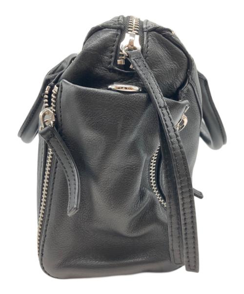 DIESEL（ディーゼル）DIESEL (ディーゼル) LE-ZIPPER 2WAY LEATHER SHOULDER BAG ブラックの古着・服飾アイテム