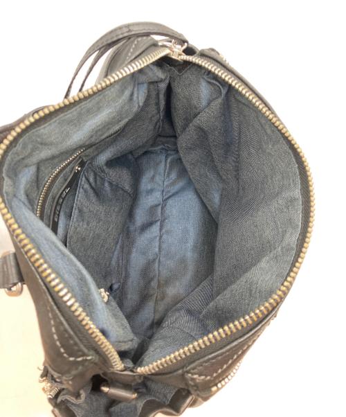 DIESEL（ディーゼル）DIESEL (ディーゼル) LE-ZIPPER 2WAY LEATHER SHOULDER BAG ブラックの古着・服飾アイテム