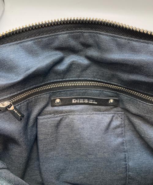 DIESEL（ディーゼル）DIESEL (ディーゼル) LE-ZIPPER 2WAY LEATHER SHOULDER BAG ブラックの古着・服飾アイテム