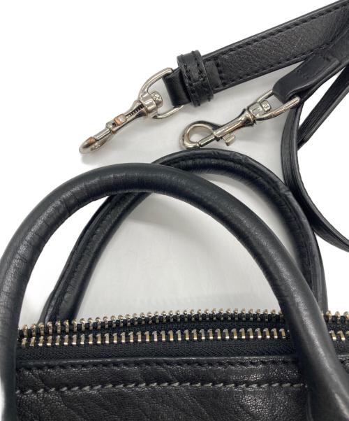 DIESEL（ディーゼル）DIESEL (ディーゼル) LE-ZIPPER 2WAY LEATHER SHOULDER BAG ブラックの古着・服飾アイテム