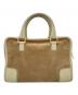 LOEWE (ロエベ) アマソナ28 スウェードハンドバッグ ベージュ：20000円