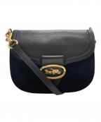 COACHコーチ）の古着「キャット サドル バッグ」｜ブラック