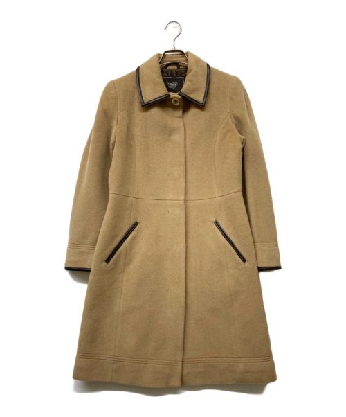 COACH（コーチ）COACH (コーチ) モヘアブレンドターンロックロングコート ベージュ サイズ:Mの古着・服飾アイテム