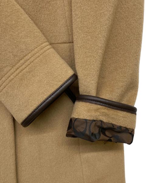 COACH（コーチ）COACH (コーチ) モヘアブレンドターンロックロングコート ベージュ サイズ:Mの古着・服飾アイテム