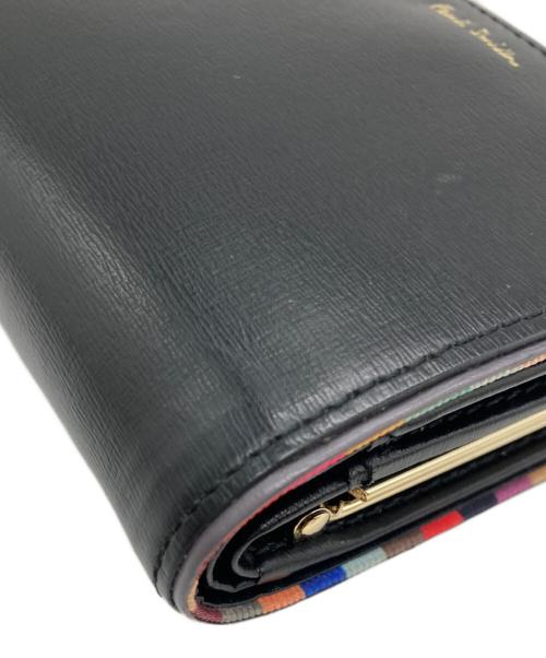 PAUL SMITH（ポールスミス）PAUL SMITH (ポールスミス) 2つ折りがま口財布 ブラックの古着・服飾アイテム