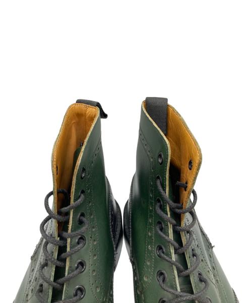 SHIPS（シップス）SHIPS (シップス) Tricker's (トリッカーズ) コンビカントリーブーツ ブラック×グリーン サイズ:8.5の古着・服飾アイテム