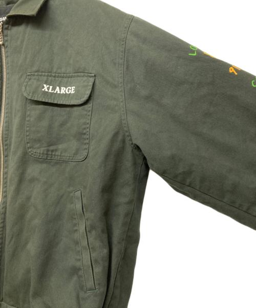 X-LARGE（エクストララージ）X-LARGE (エクストララージ) TIGER EMBROIDERY VIETNAM JACKET オリーブ サイズ:Lの古着・服飾アイテム