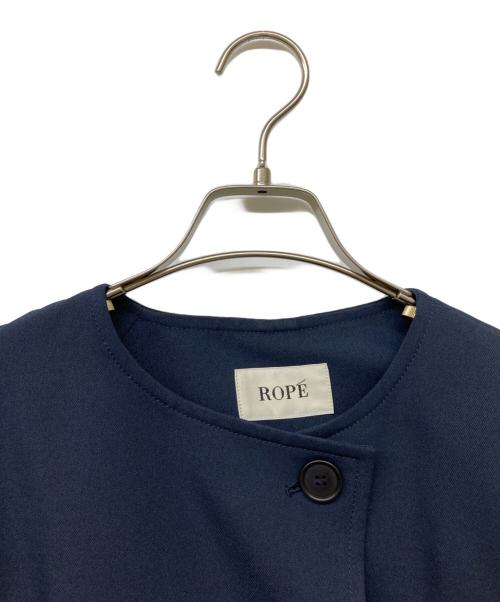 ROPE（ロペ）ROPE (ロペ) ポリエステルチノノーカラーダブルコート ネイビー サイズ:38の古着・服飾アイテム
