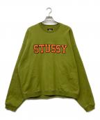 stussyステューシー）の古着「RELAXED OVERSIZED CREW SWEAT」｜グリーン
