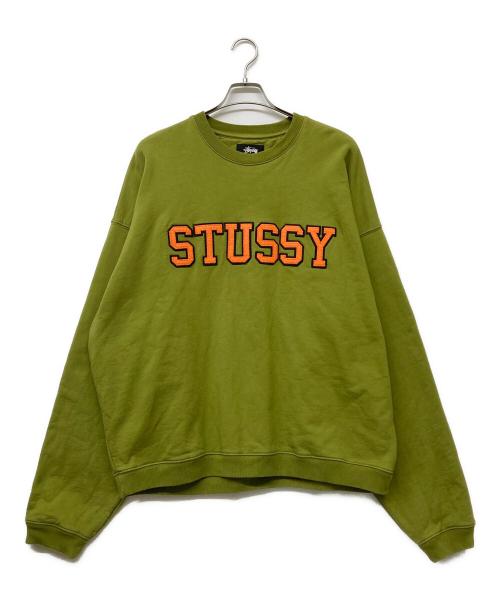 stussy（ステューシー）stussy (ステューシー) RELAXED OVERSIZED CREW SWEAT グリーン サイズ:XLの古着・服飾アイテム