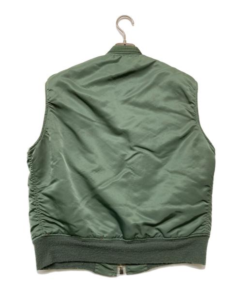 ALPHA INDUSTRIES（アルファインダストリーズ）ALPHA INDUSTRIES (アルファインダストリーズ) USA製 VEST,FLYER'S MAN オリーブ サイズ:Mの古着・服飾アイテム