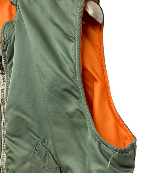 ALPHA INDUSTRIES（アルファインダストリーズ）ALPHA INDUSTRIES (アルファインダストリーズ) USA製 VEST,FLYER'S MAN オリーブ サイズ:Mの古着・服飾アイテム