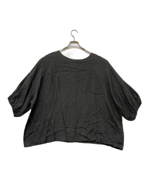 BEARDSLEY（ビアズリー）BEARDSLEY (ビアズリー) リネン前後ブラウス ブラック サイズ:	SIZE Freeの古着・服飾アイテム