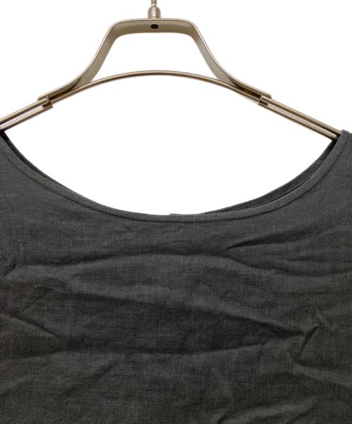BEARDSLEY（ビアズリー）BEARDSLEY (ビアズリー) リネン前後ブラウス ブラック サイズ:	SIZE Freeの古着・服飾アイテム