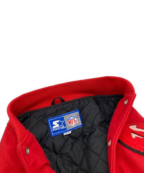 STARTER（スターター）STARTER (スターター) 古着 NFL 49ERS ジャケット レッド×ブラック サイズ:Mの古着・服飾アイテム