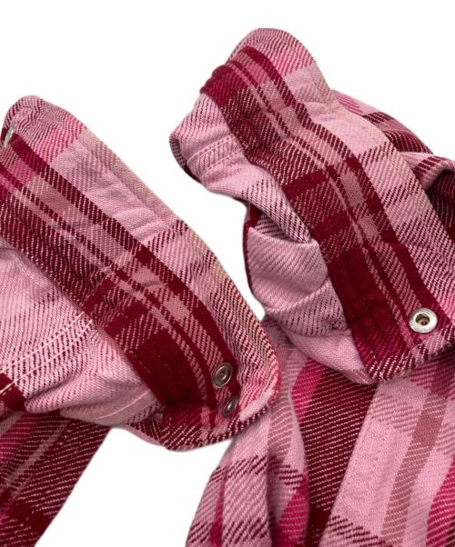 A BATHING APE（ア ベイシング エイプ）A BATHING APE (ア ベイシング エイプ) チェックシャツ ピンク サイズ:XXSの古着・服飾アイテム