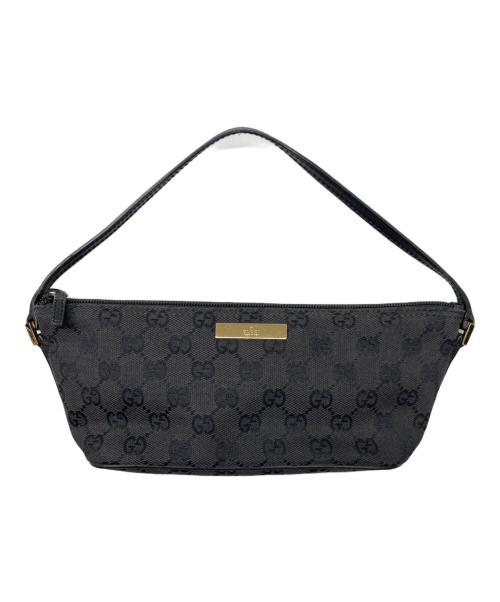 GUCCI（グッチ）GUCCI (グッチ) GGキャンバスポーチ ブラックの古着・服飾アイテム