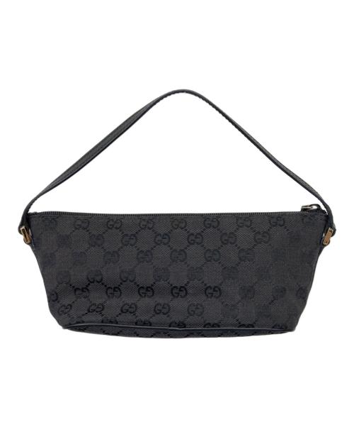 GUCCI（グッチ）GUCCI (グッチ) GGキャンバスポーチ ブラックの古着・服飾アイテム