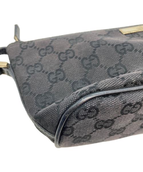 GUCCI（グッチ）GUCCI (グッチ) GGキャンバスポーチ ブラックの古着・服飾アイテム