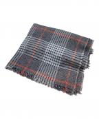 JOHNSTONS OF ELGINジョンストンズオブエルガン）の古着「カシミヤチェックマフラー」｜グレー