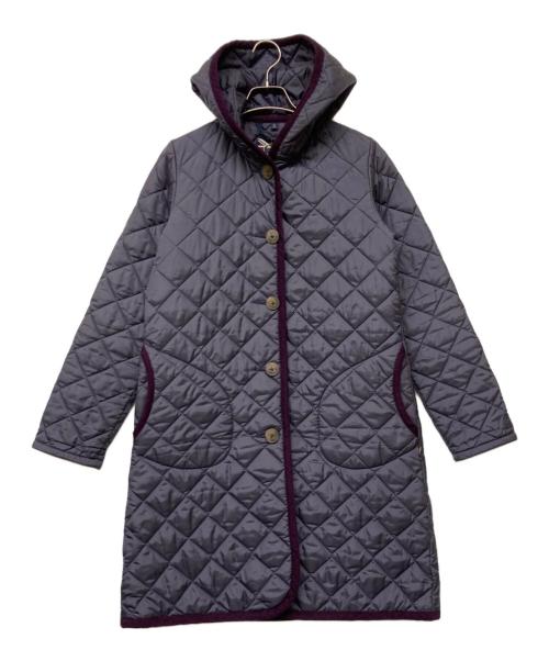 LAVENHAM（ラベンハム）LAVENHAM (ラベンハム) フーデッドキルティングコート パープル サイズ:38の古着・服飾アイテム