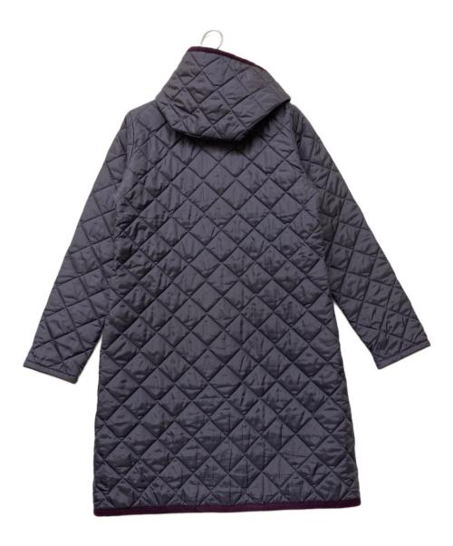LAVENHAM（ラベンハム）LAVENHAM (ラベンハム) フーデッドキルティングコート パープル サイズ:38の古着・服飾アイテム