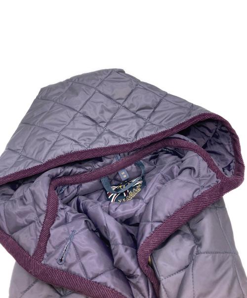 LAVENHAM（ラベンハム）LAVENHAM (ラベンハム) フーデッドキルティングコート パープル サイズ:38の古着・服飾アイテム
