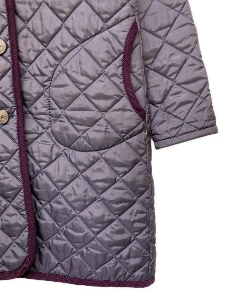 LAVENHAM（ラベンハム）LAVENHAM (ラベンハム) フーデッドキルティングコート パープル サイズ:38の古着・服飾アイテム