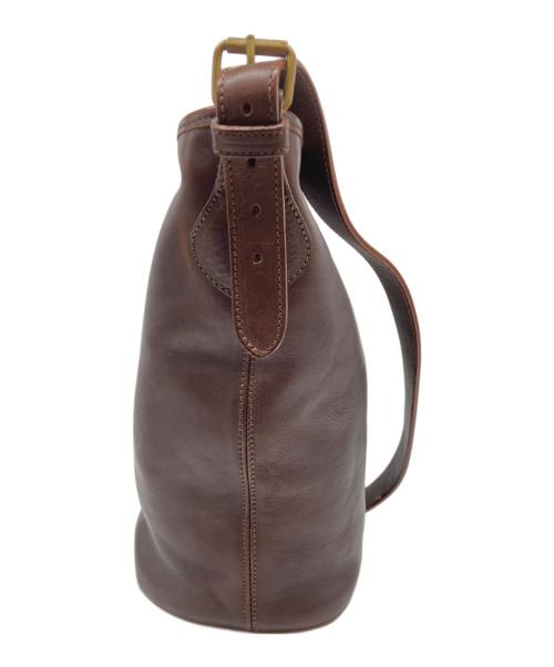 CI-VA（チーバ）CI-VA (チーバ) バケツロゴレザーショルダーバッグ ブラウンの古着・服飾アイテム