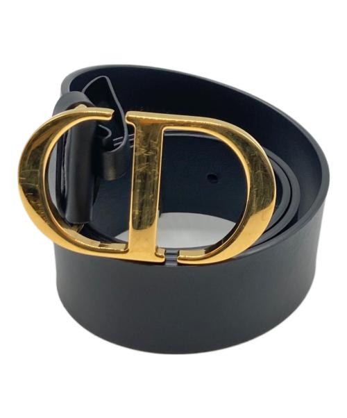 Christian Dior（クリスチャン ディオール）Christian Dior (クリスチャン ディオール) CDバックルゴールトカラー ベルト ブラック サイズ:75の古着・服飾アイテム