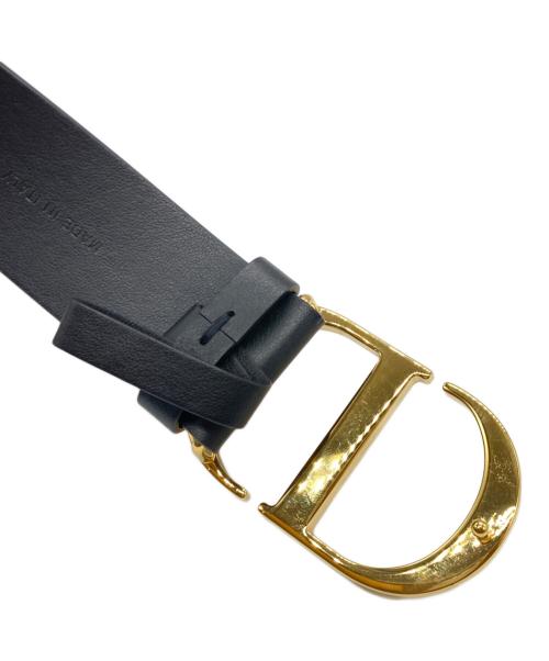 Christian Dior（クリスチャン ディオール）Christian Dior (クリスチャン ディオール) CDバックルゴールトカラー ベルト ブラック サイズ:75の古着・服飾アイテム