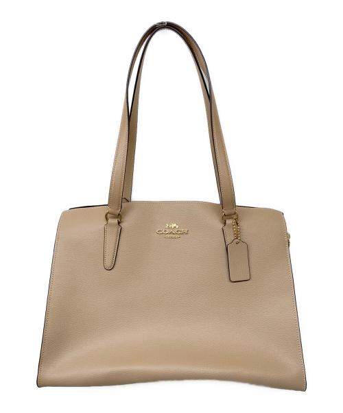 COACH（コーチ）COACH (コーチ) テイタム キャリーオールトートバッグ ベージュの古着・服飾アイテム