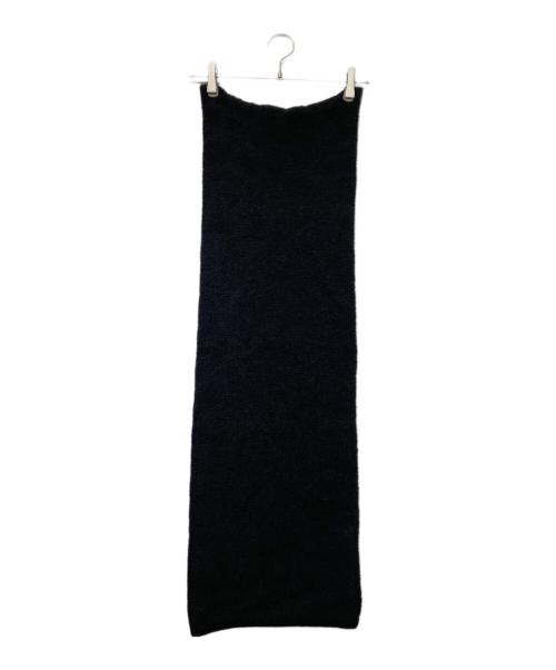 CHANEL（シャネル）CHANEL (シャネル) カシミヤシルクブレンドココマークカメリア大判マフラー ホワイト×ブラックの古着・服飾アイテム