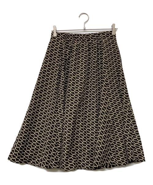 Spick and Span（スピックアンドスパン）Spick and Span (スピックアンドスパン) 23AW モノグラムプリントミディスカート ブラック サイズ:-の古着・服飾アイテム