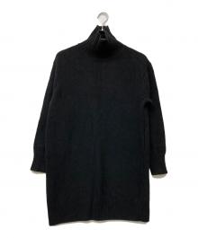 Plage（プラージュ）の古着「22AW スーパーファインウールカシミヤハイネックミニワンピース」｜ブラック