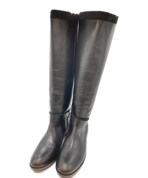 Au BANNISTER（オゥ バニスター）Au BANNISTER (オゥ バニスター) ロングブーツ ブラック サイズ:38の古着・服飾アイテム