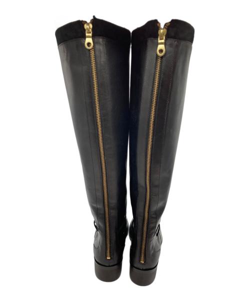 Au BANNISTER（オゥ バニスター）Au BANNISTER (オゥ バニスター) ロングブーツ ブラック サイズ:38の古着・服飾アイテム