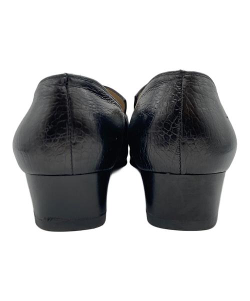 Salvatore Ferragamo（サルヴァトーレ フェラガモ）Salvatore Ferragamo (サルヴァトーレ フェラガモ) クロコ型押しガンチーニローファー ブラック サイズ:25の古着・服飾アイテム