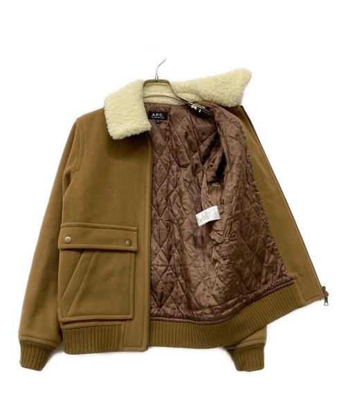 A.P.C.（アーペーセー）A.P.C. (アーペーセー) ボア襟ジャケット ブラウン サイズ:34の古着・服飾アイテム