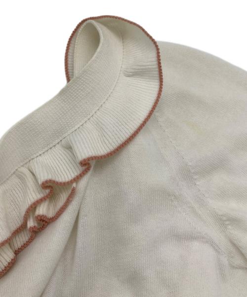 N°21（ヌメロヴェントゥーノ）N°21 (ヌメロヴェントゥーノ) フリルリボンカーディガン ホワイト サイズ:36の古着・服飾アイテム