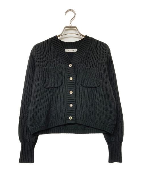 L'AUBE BLANC（ローブ ブラン）L'AUBE BLANC (ローブ ブラン) Basket Knit Cardigan ブラック サイズ:Fの古着・服飾アイテム