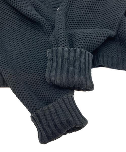 L'AUBE BLANC（ローブ ブラン）L'AUBE BLANC (ローブ ブラン) Basket Knit Cardigan ブラック サイズ:Fの古着・服飾アイテム