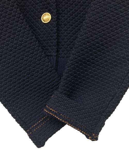 anuans（アニュアンス）anuans (アニュアンス) 25SS ノーカラーニットジャケット ネイビー サイズ:Sの古着・服飾アイテム