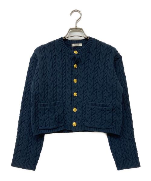 MACPHEE（マカフィー）MACPHEE (マカフィー) 22AW ハイブリットコットンケーブル クルーネックカーディガン ネイビー サイズ:Sの古着・服飾アイテム