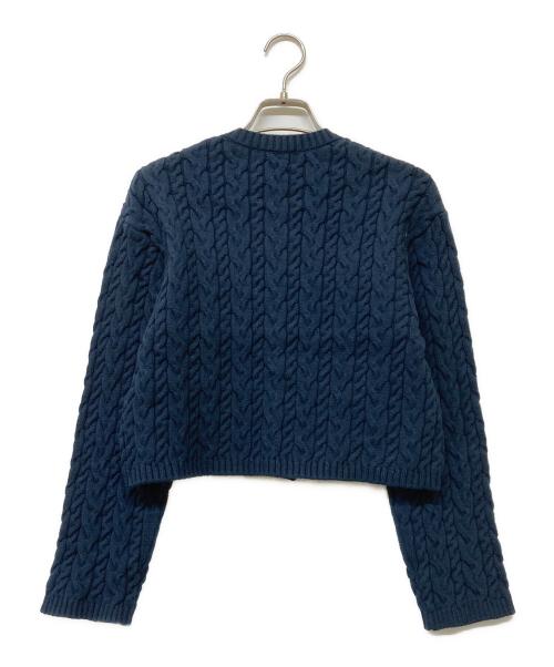 MACPHEE（マカフィー）MACPHEE (マカフィー) 22AW ハイブリットコットンケーブル クルーネックカーディガン ネイビー サイズ:Sの古着・服飾アイテム