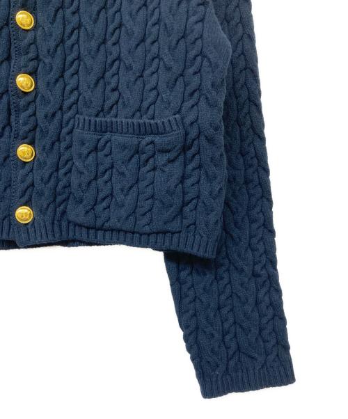 MACPHEE（マカフィー）MACPHEE (マカフィー) 22AW ハイブリットコットンケーブル クルーネックカーディガン ネイビー サイズ:Sの古着・服飾アイテム
