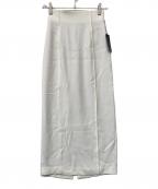 anuansアニュアンス）の古着「25SS ダブルサテンナロースカート」｜ホワイト