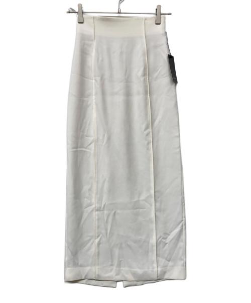 anuans（アニュアンス）anuans (アニュアンス) 25SS ダブルサテンナロースカート ホワイト サイズ:Ｓ 未使用品の古着・服飾アイテム